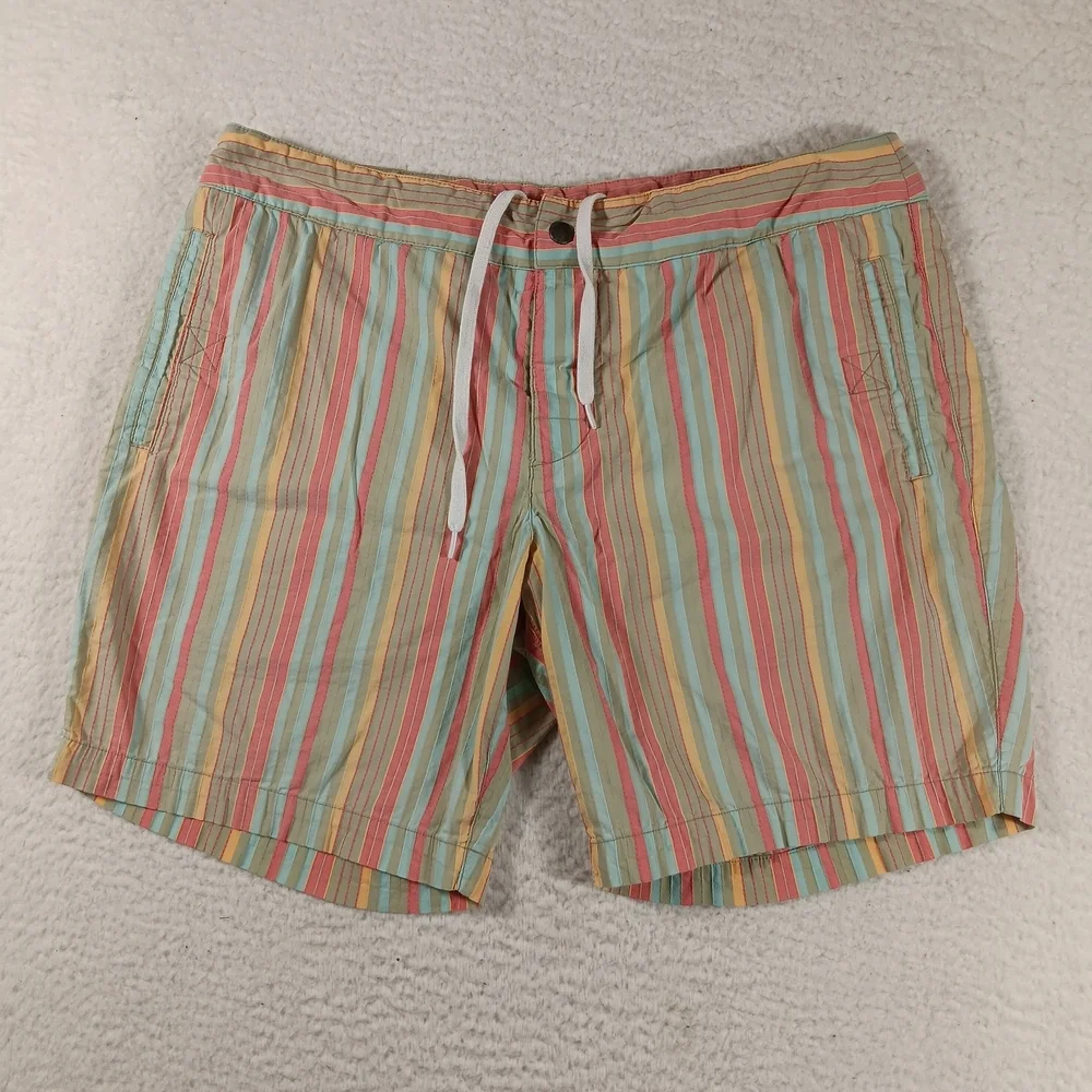 Mr. Turk Swim Trunks Mens 34 San Simeon Stripe Mesh Lined Designer Beach Resort